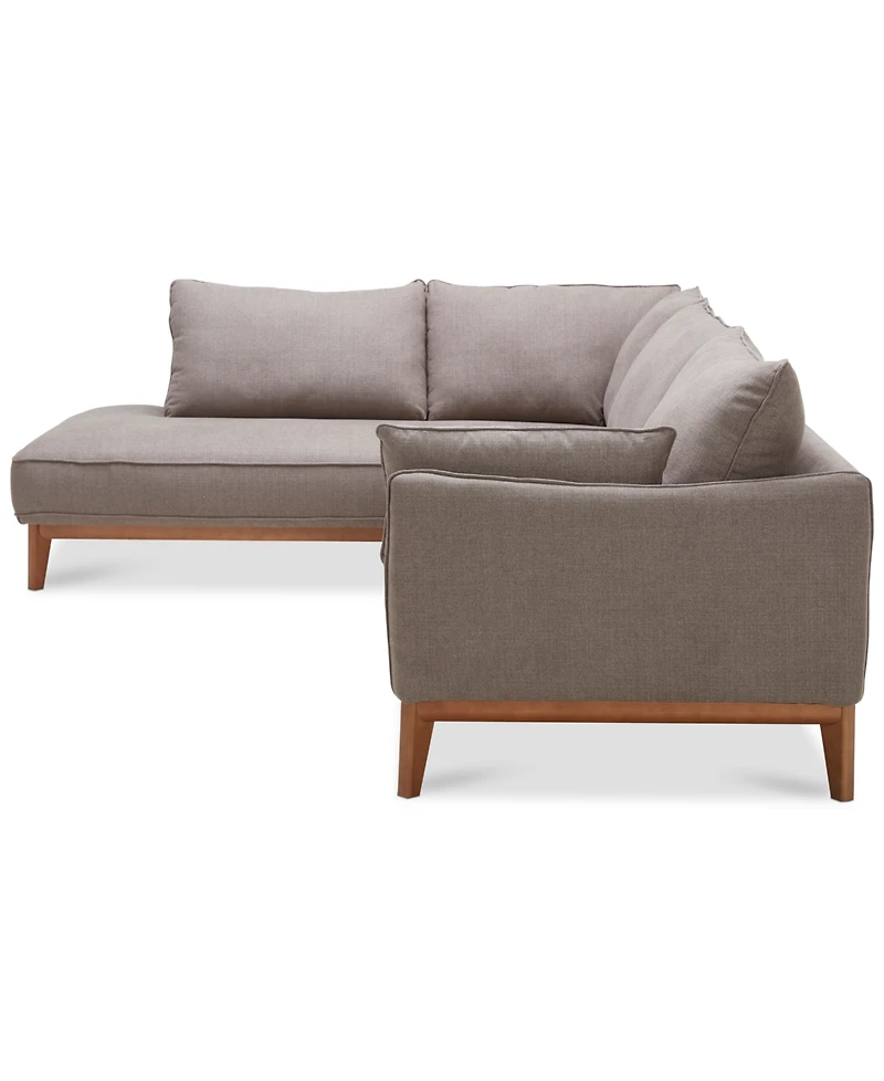 Jollene 113" 2-Pc. Fabric Sectional, Created for Macy's