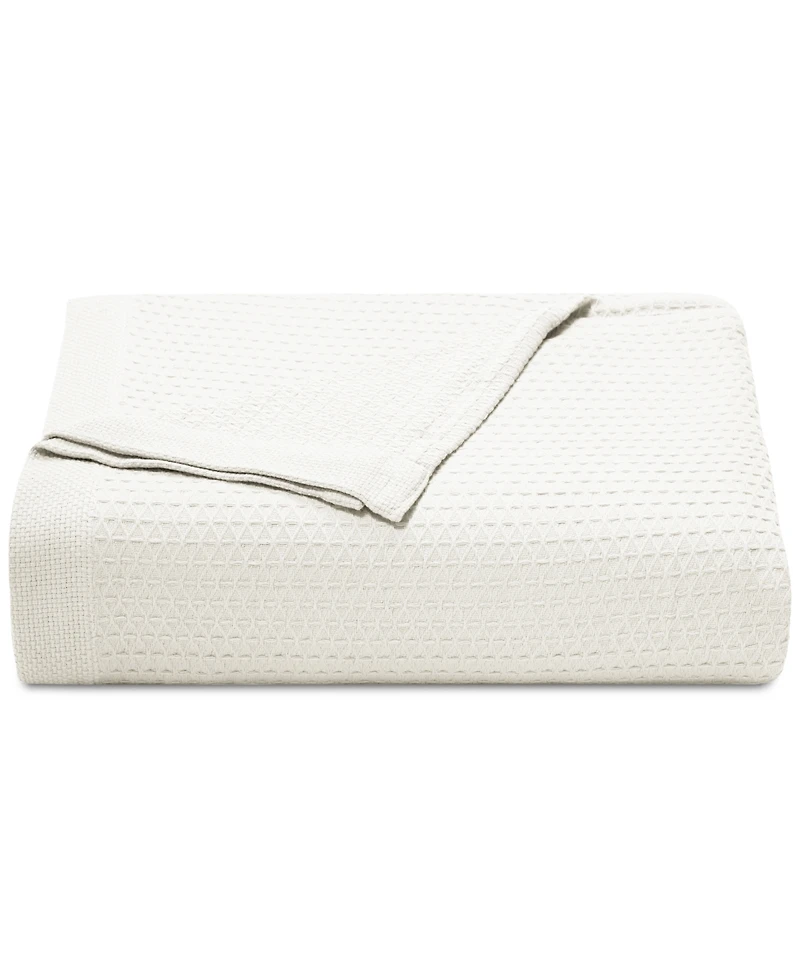 Closeout! Nautica Baird Solid Cotton Dobby Reversible Blanket