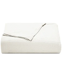 Closeout! Nautica Baird Solid Cotton Dobby Reversible Blanket