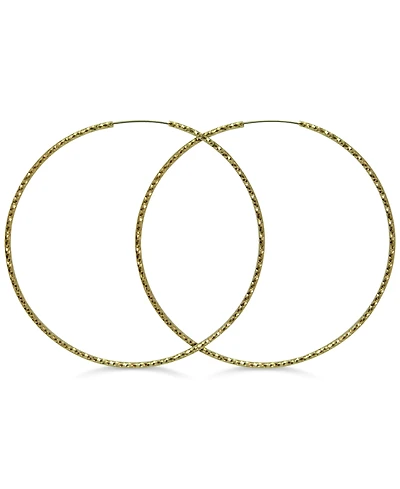 Guess Textured 3" Extra-Large Hoop Earrings