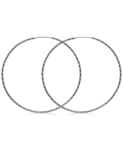 Guess Textured 3" Extra-Large Hoop Earrings