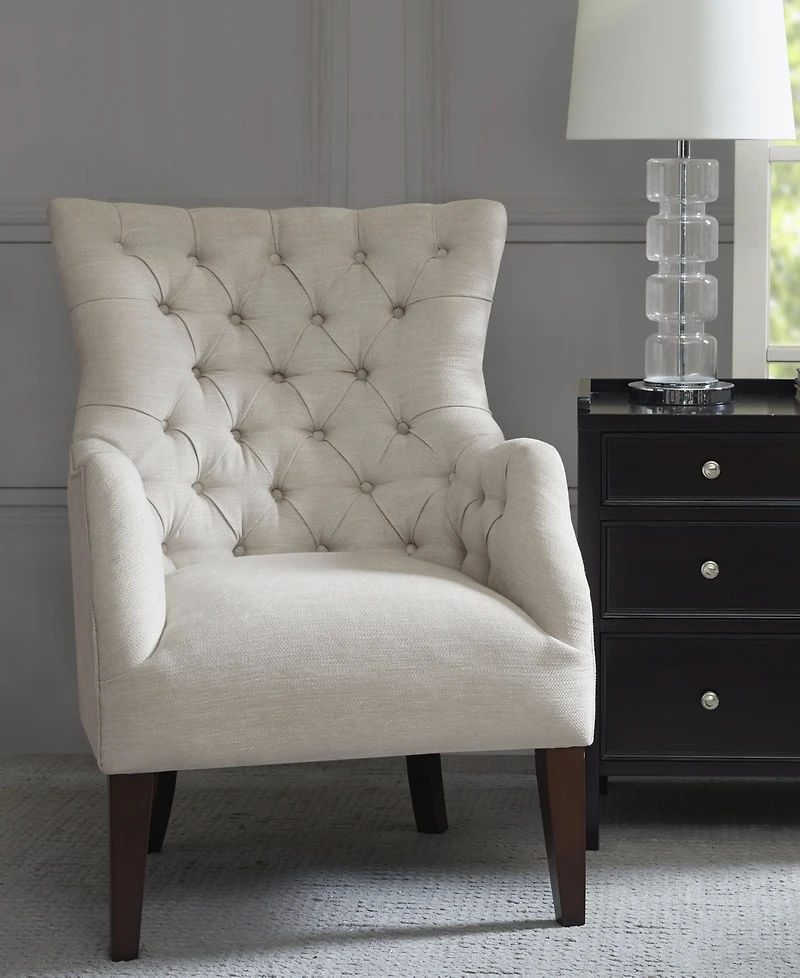 Madison Park Hannah Button Tufted Wing Accent Chair