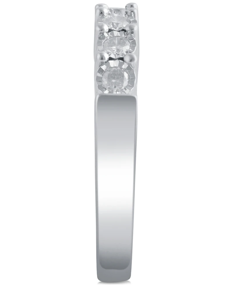 Diamond Band (1/4 ct. t.w.) in Sterling Silver or 14k Gold over Sterling Silver