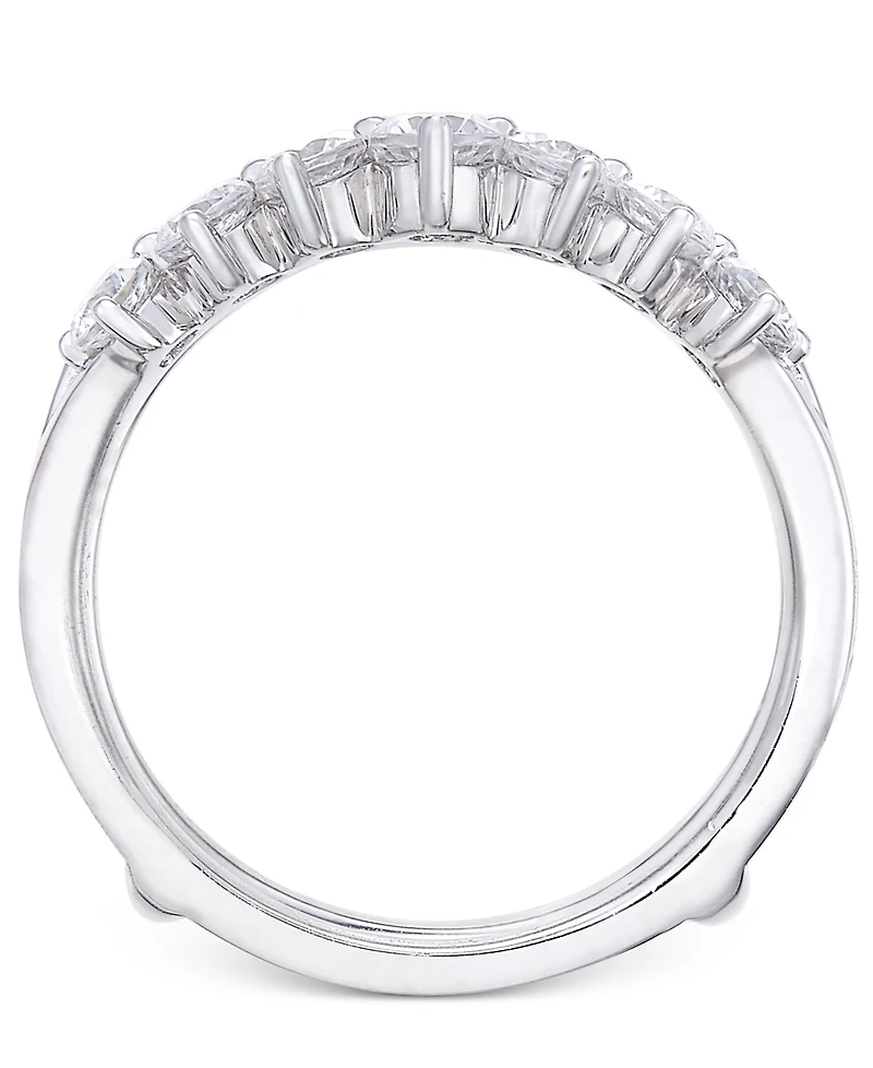 Diamond Tiara Solitaire Enhancer Ring Guard (1-3/8 ct. t.w.) in 14k White Gold