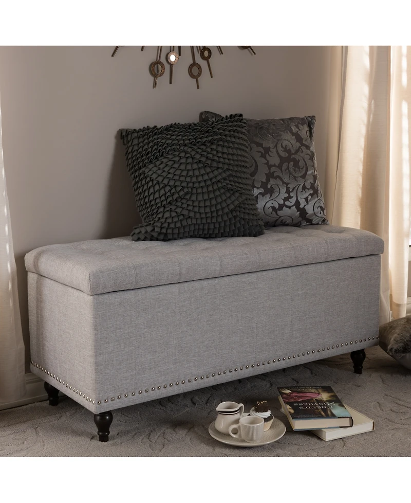 Kaylee Button-Tufted Storage Ottoman Bench