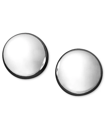 Flat Ball Stud Earrings (7mm) 14k Yellow or White Gold