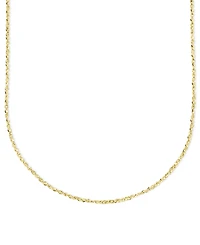 Italian Gold 14k Gold Necklace, 16" Perfectina Chain Necklace (1-1/8mm)