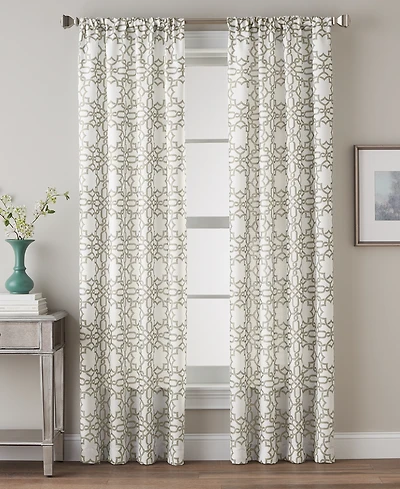 Lotus Harmony 40" x 95" Geometric Print Curtain Panel