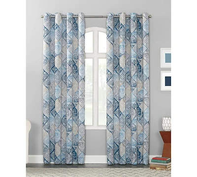 Lawson Global Medallion Print Room Darkening Grommet Curtain Panel