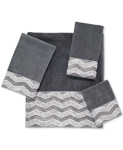 Avanti Galaxy Chevron Bordered Cotton Bath Towel, 27" x 50"