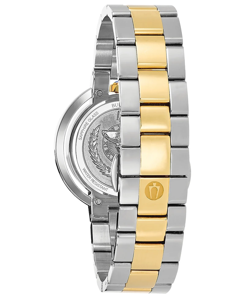 Bulova Women's Rubaiyat Diamond (1/4 ct. t.w.) Two-Tone Stainless Steel Bracelet Watch 35mm