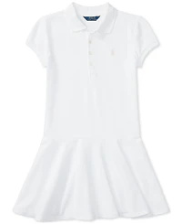 Big Girls Cotton Mesh Short Sleeve Polo Dress