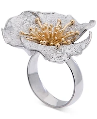Giani Bernini Two-Tone Hibiscus Flower Statement Ring, Created for Macy's