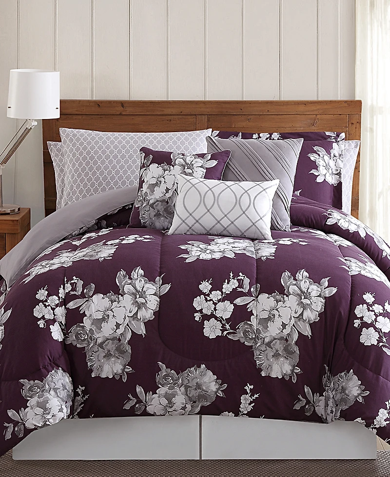 Style 212 Peony Garden Floral 12-Pc. Comforter Set, King