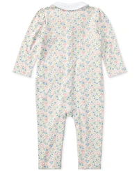 Polo Ralph Lauren Baby Girls Floral Print Cotton Coverall