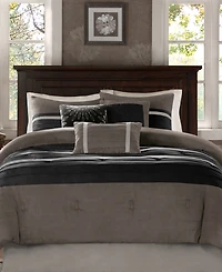 Madison Park Palmer Faux-Suede7-Pc. Comforter Set, Queen