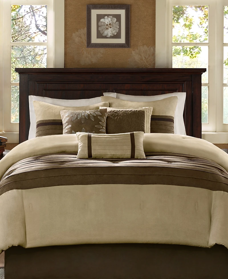 Madison Park Palmer Faux-Suede7-Pc. Comforter Set, Queen