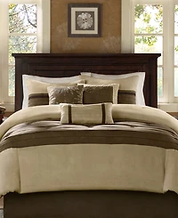 Madison Park Palmer Faux-Suede7-Pc. Comforter Set, Queen