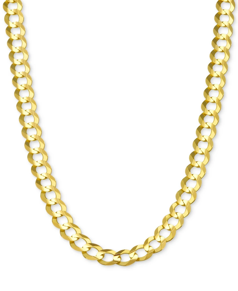 24" Open Curb Link Chain Necklace (5-3/4mm) in Solid 14k Gold