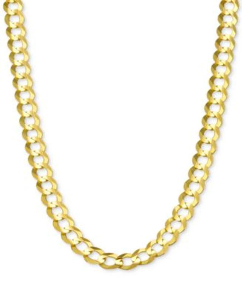 Italian Gold Open Curb Link Chain Necklace Collection 5 3 4mm In Solid 14k Gold