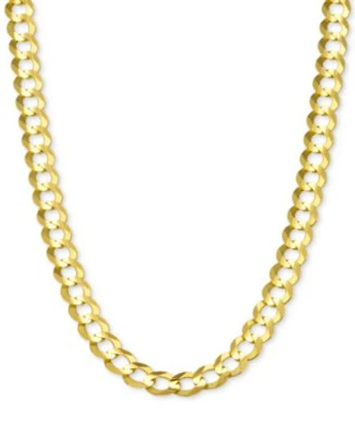 Italian Gold Open Curb Link Chain Necklace Collection 5 3 4mm In Solid 14k Gold