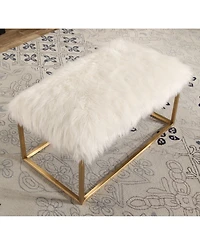 Jameson Faux Fur Ottoman