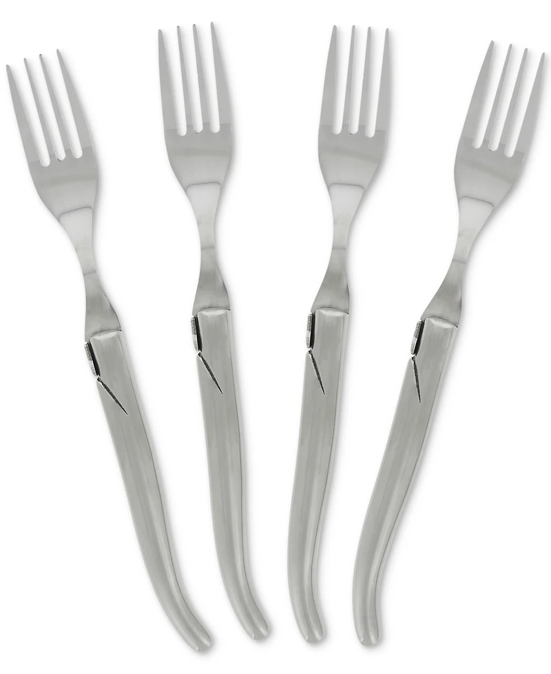 French Home Laguiole Connoisseur Solid Stainless Steel Steak Forks, Set of 4