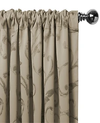 Elrene Home Fashions Mia Jacquard Scroll Blackout Window Curtain