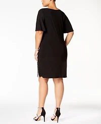 Msk Plus Size Beaded Shift Dress