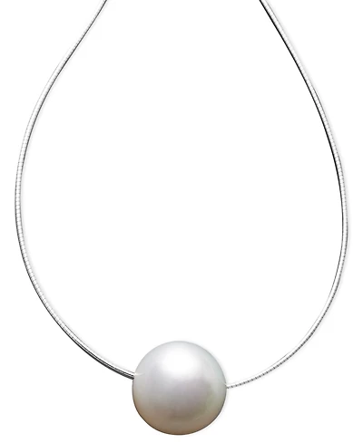 Pearl Necklace, 14k White Gold Cultured South Sea Pearl Pendant (13mm)