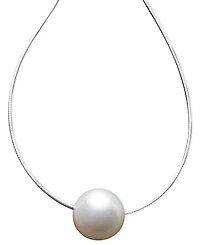 Pearl Necklace, 14k White Gold Cultured South Sea Pearl Pendant (13mm)