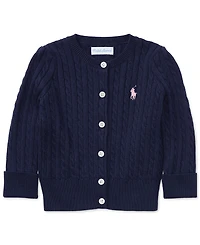 Polo Ralph Lauren Baby Girls Cable-Knit Cotton Cardigan