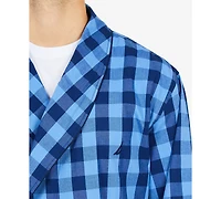 Nautica Men's Buffalo Plaid Shawl-Collar Cotton Robe