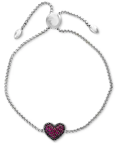 Effy Ruby Cluster Slider Bracelet (5/8 ct. t.w.) in Sterling Silver