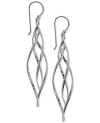 Giani Bernini Pointed Twist Drop Earrings in Sterling Silver, Created for Macy's
