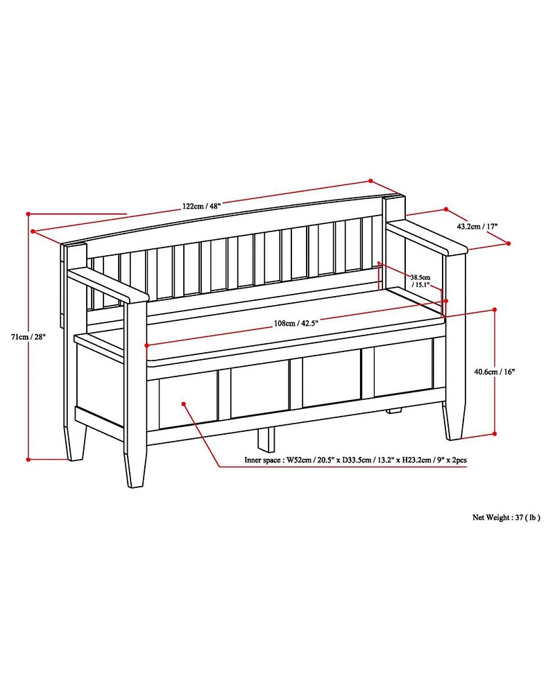 Winslow Storage Bench