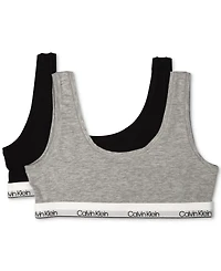 Calvin Klein 2-Pack Bralettes, Little Girls & Big