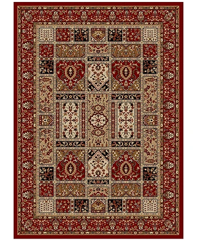 Closeout! Km Home Pesaro Panel Red 3'3" x 4'11" Area Rug