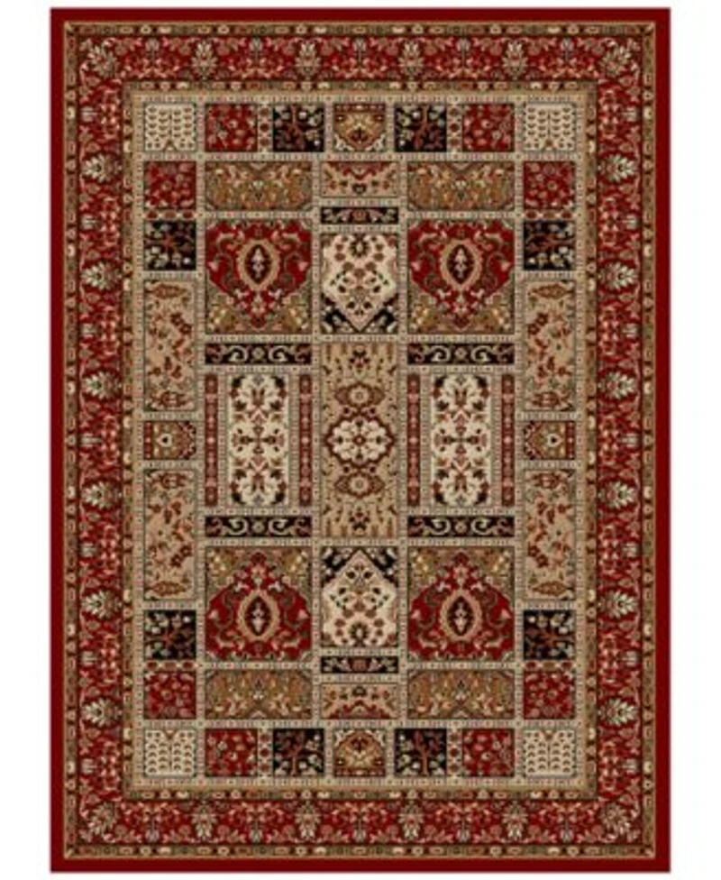 Km Home Pesaro Panel Red Area Rug Collection