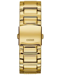 Guess Men's Crystal Gold-Tone Stainless Steel Bracelet Watch 46mm