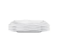 Q Squared Ruffle Melamine Square Bread & Butter Plates, Set of 4
