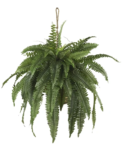 Nearly Natural Large Boston Fern Hanging Basket