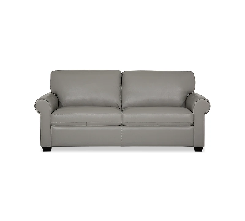 Orid 77" Leather Roll Arm Apartment Sofa, Created for Macy's