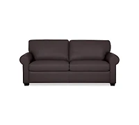 Orid 77" Leather Roll Arm Apartment Sofa, Created for Macy's