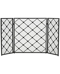 Three Panel Iron Fireplace Screen
