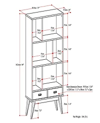 Ednie Wide Bookcase