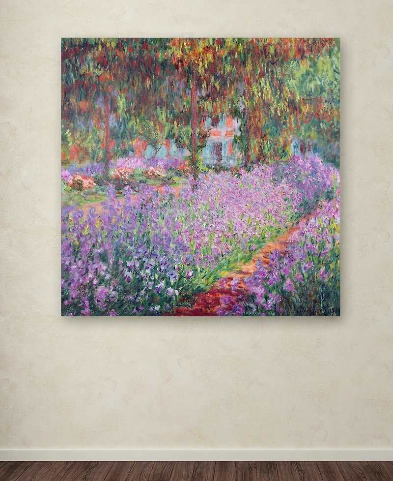 Claude Monet 'The Artist's Garden at Giverny' Canvas Wall Art, 24" x 24"