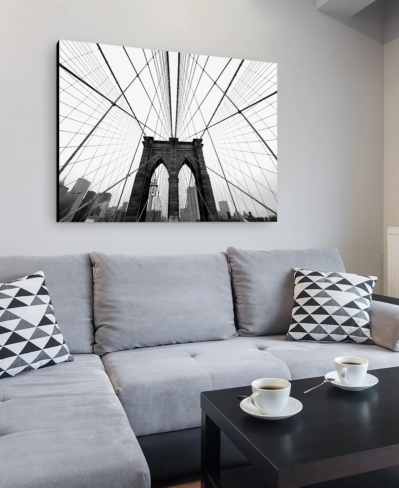 Nina Papiorek 'Nyc Brooklyn Bridge' 35" x 47" Canvas Wall Art