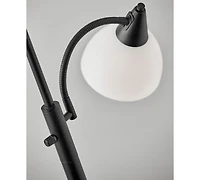 Adesso Piedmont Black Torchiere Floor Lamp