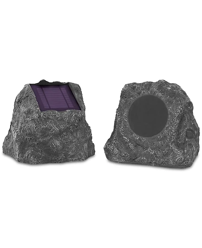 Innovative Technology 2-Pk. Solar Bluetooth Outdoor Rock Speakers